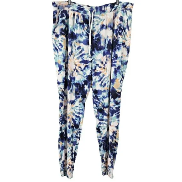 P.J. Salvage Spiral Nights Tie-Dye Jogger Pants Multicolor Women’s 3X Sleepwear - Picture 1 of 9